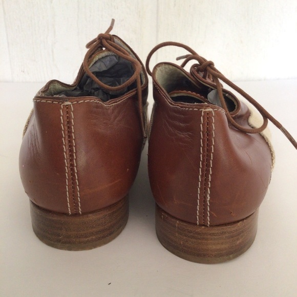 FRATELLI ROSSETTI LINEN AND LEATHER OXFORD SHOES SIZE 37.5 - Picture 12 of 15